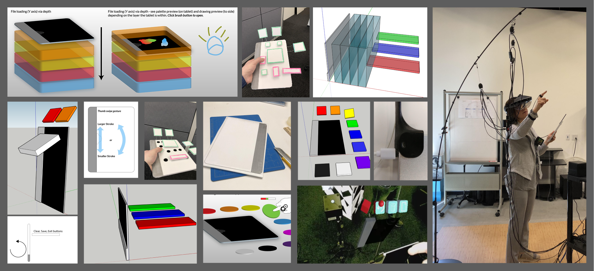 I placed heavy emphasis on experimenting with the physicality of objects to get the palette metaphor correct.